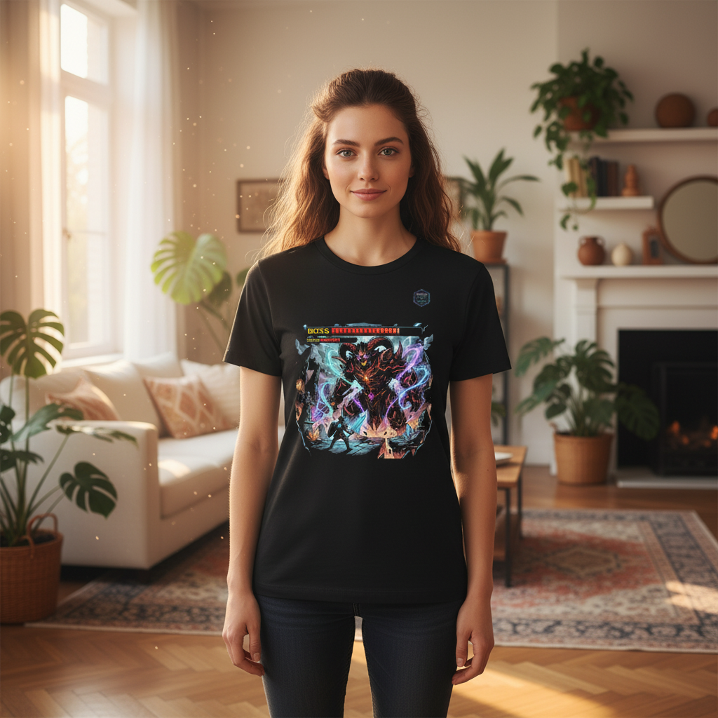 T-shirt Unisexe épais - Affrontez le Boss avec Style