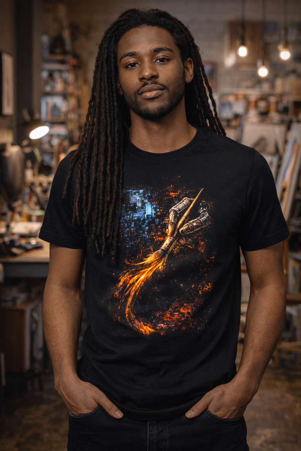 T-shirt Unisexe épais - L'art du pinceau numérique