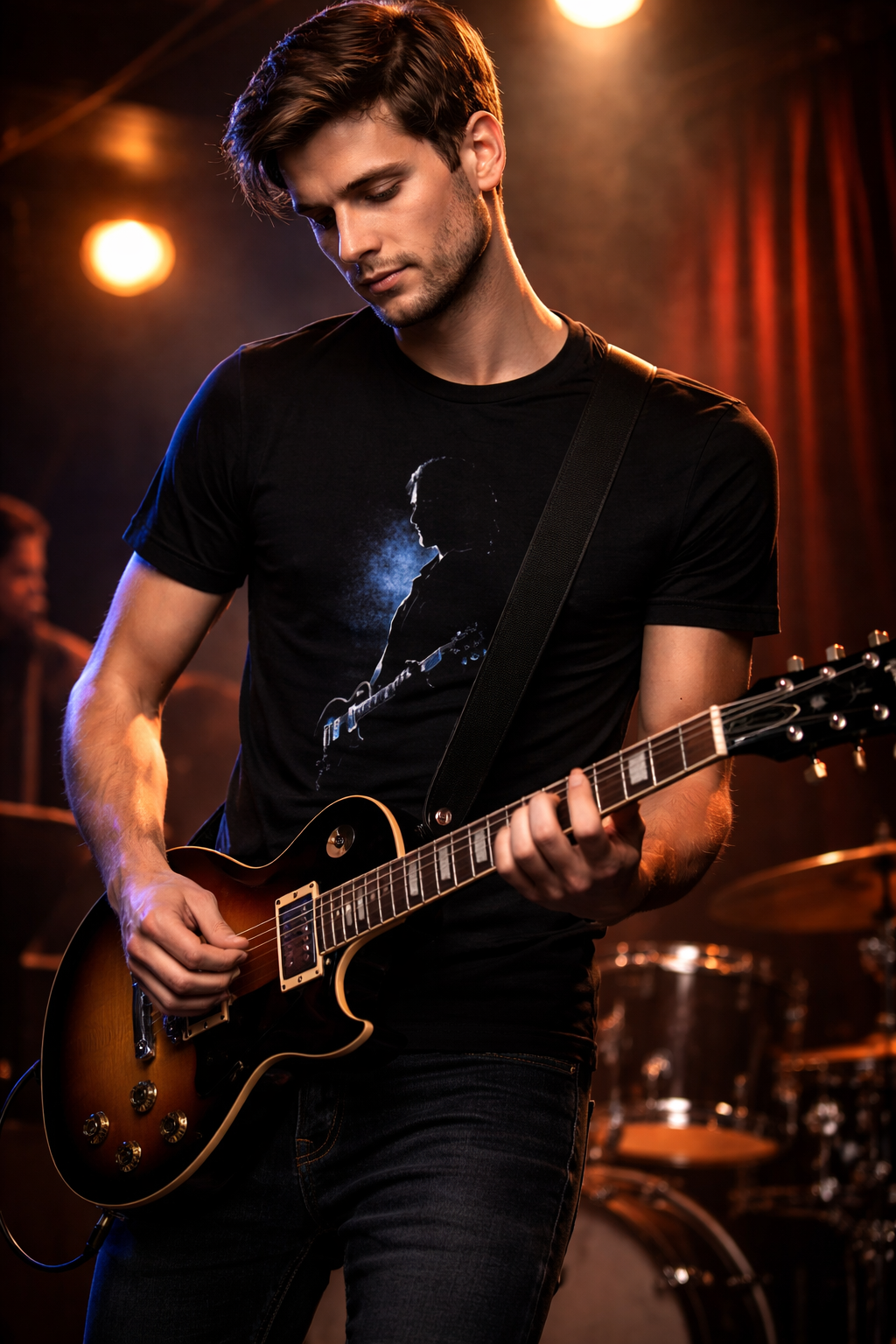 T-shirt Unisexe épais - Pour les véritables Guitar Heroes