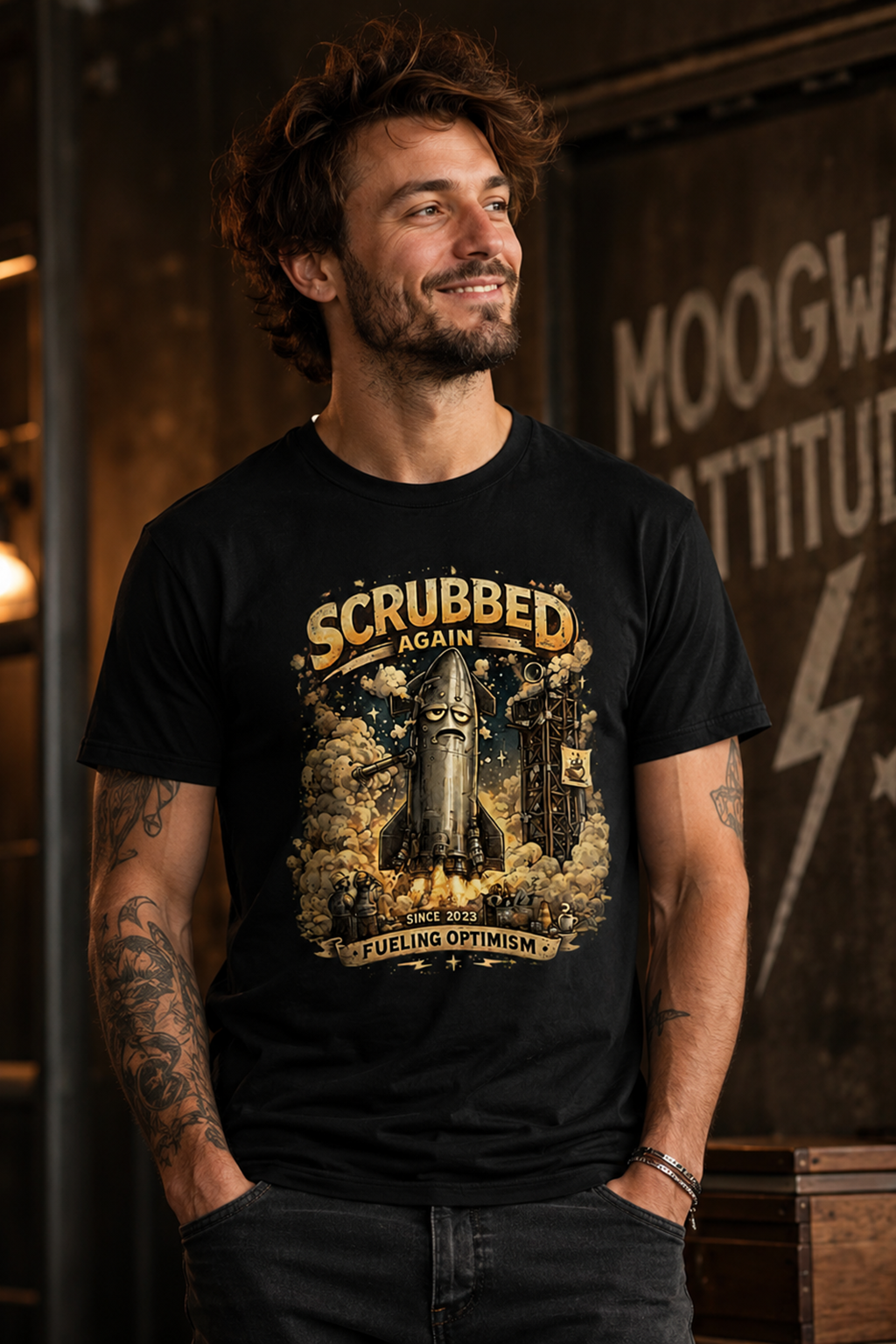 T-shirt Unisexe épais Scrubbed (Starship) : Voyagez dans l'espace