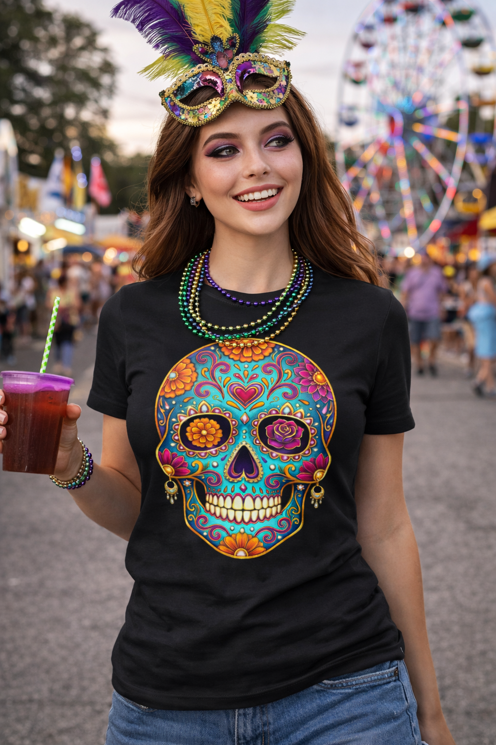 T-shirt Unisexe épais - Célébrons el Día de los Muertos