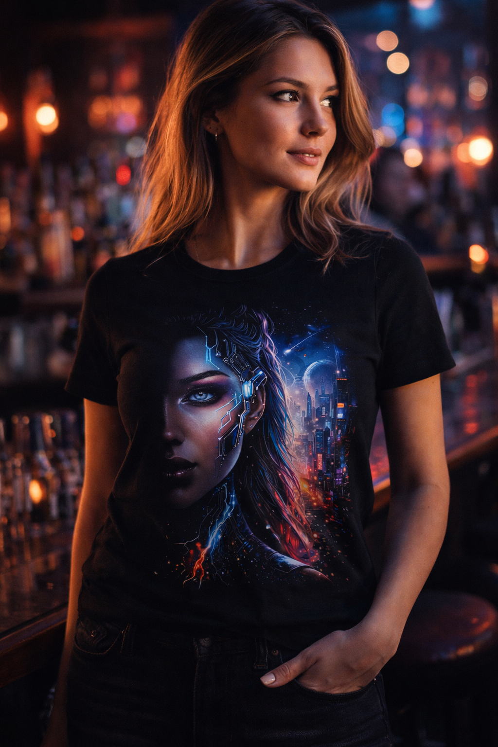 T-shirt Unisexe épais - Design Unique à Vue Partielle