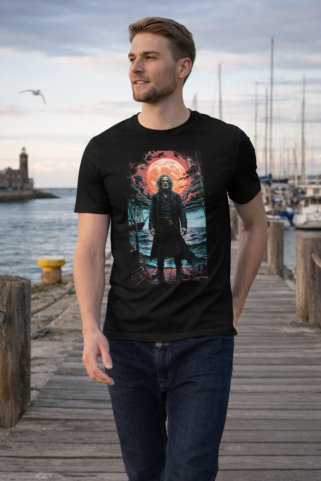 T-shirt Unisexe épais pour les âmes maritimes.