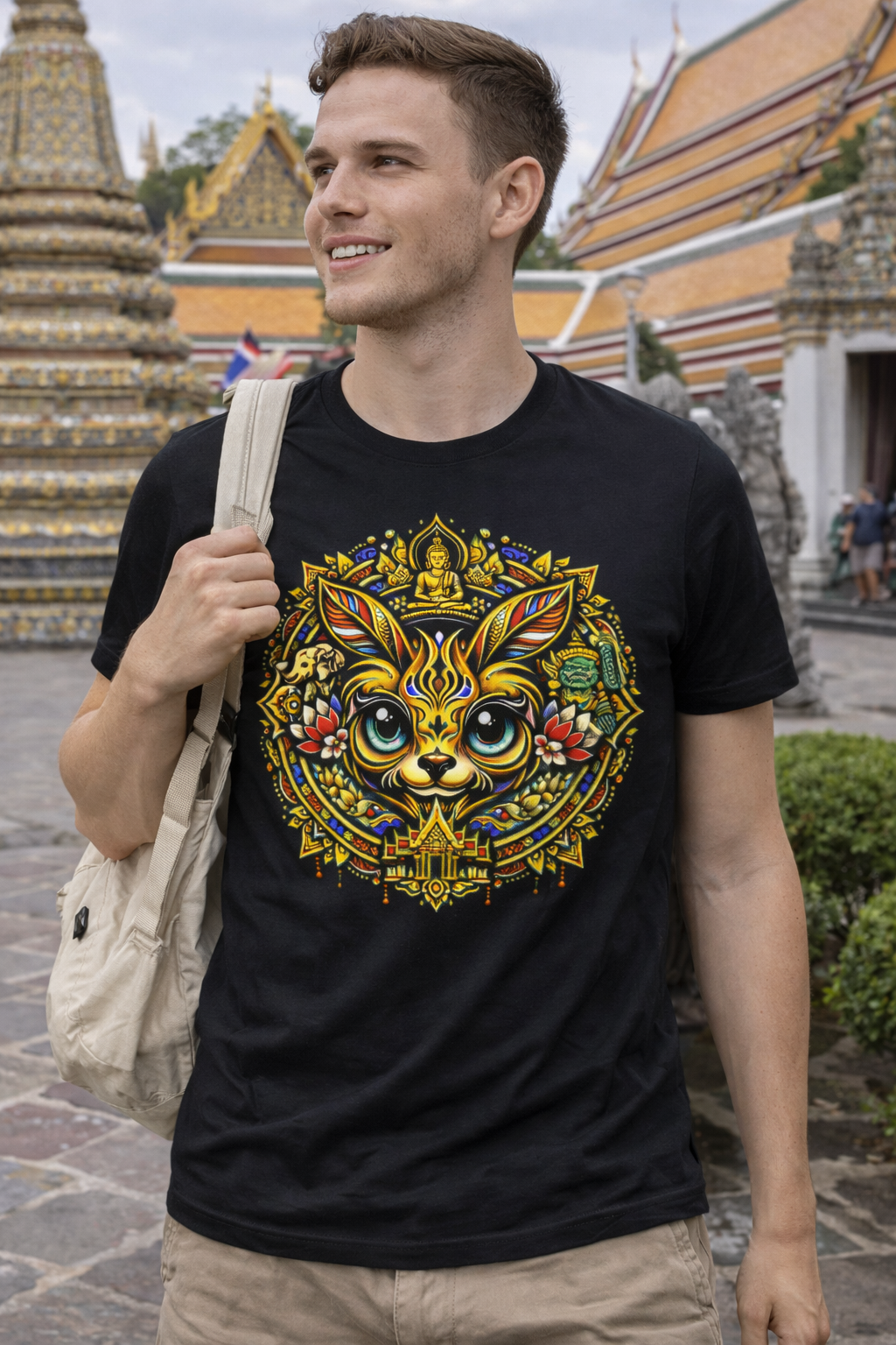 T-shirt Unisexe épais Moogwai du monde: Thaïlande