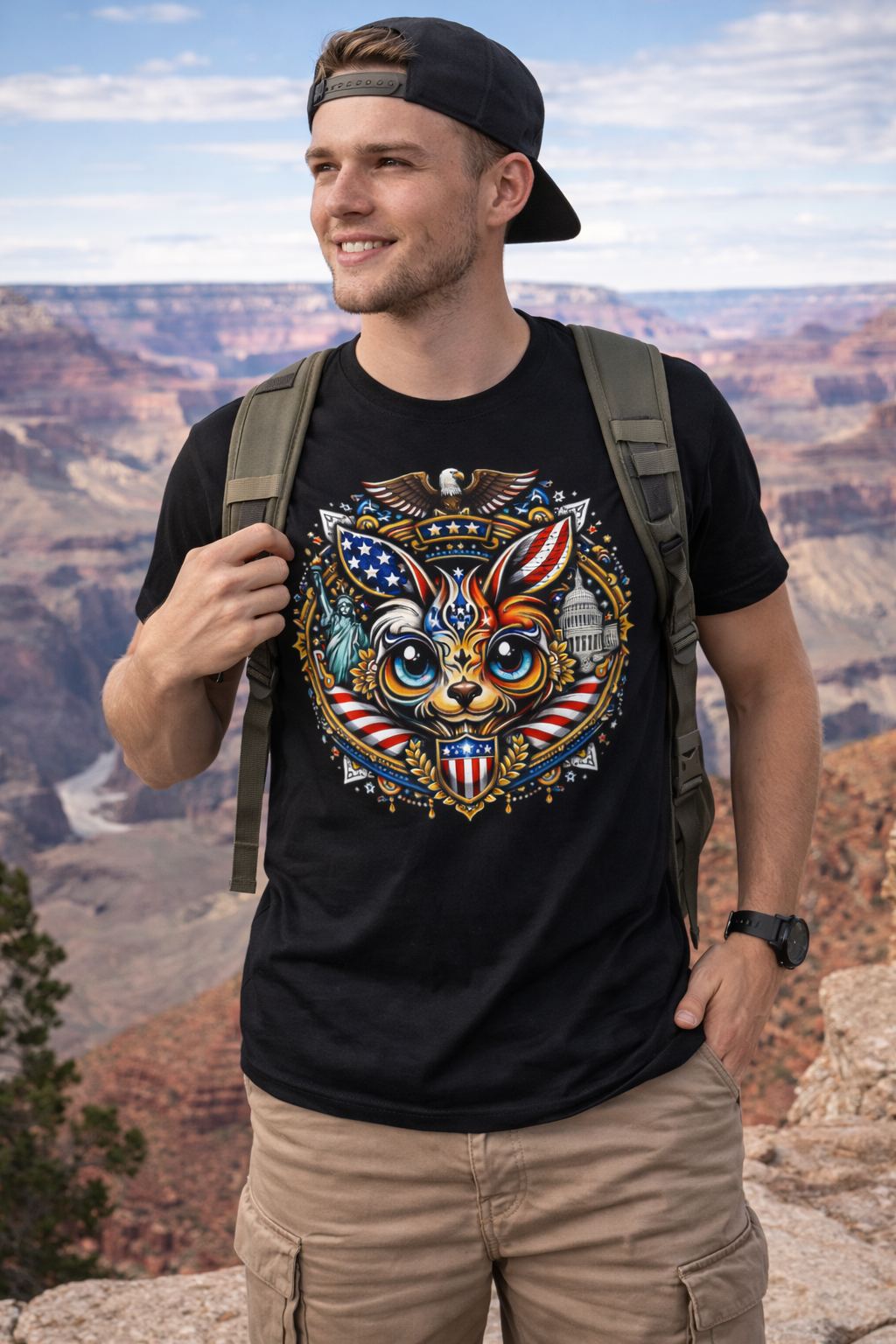 T-shirt Unisexe épais - Moogwai du monde: U.S.A