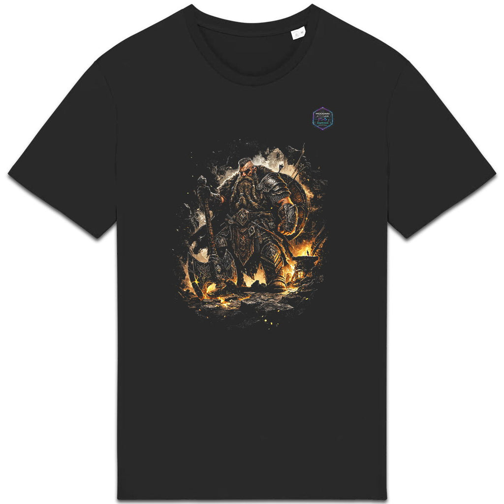 T-shirt Unisexe épais Guerrier Nain : Force et Style - face_0