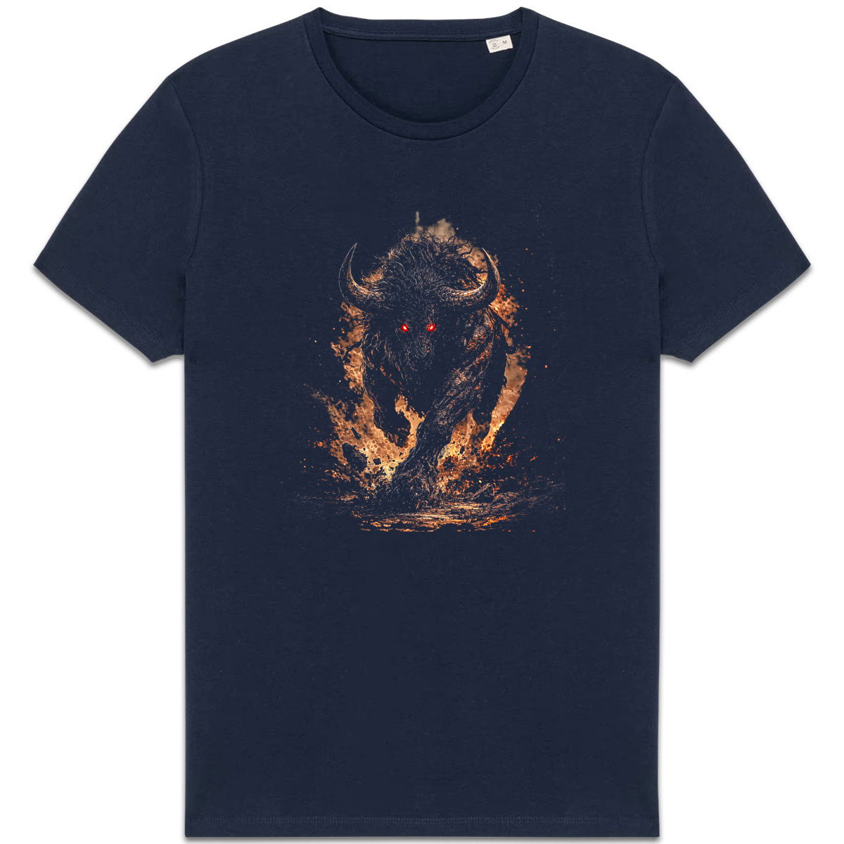 T-shirt Unisexe épais - Bison Courant aux Yeux Rouges - face_1