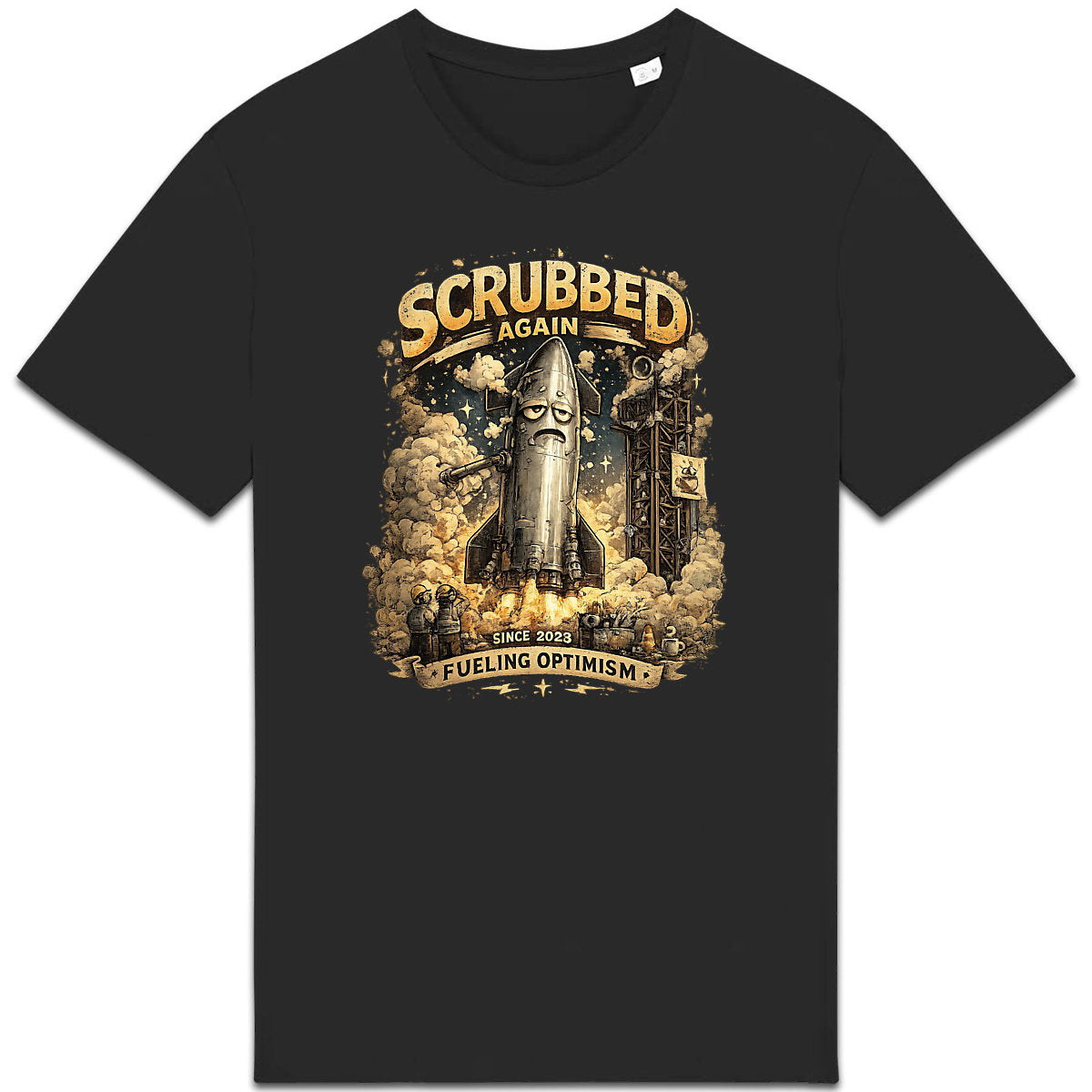 T-shirt Unisexe épais Scrubbed (Starship) : Voyagez dans l'espace - face_1