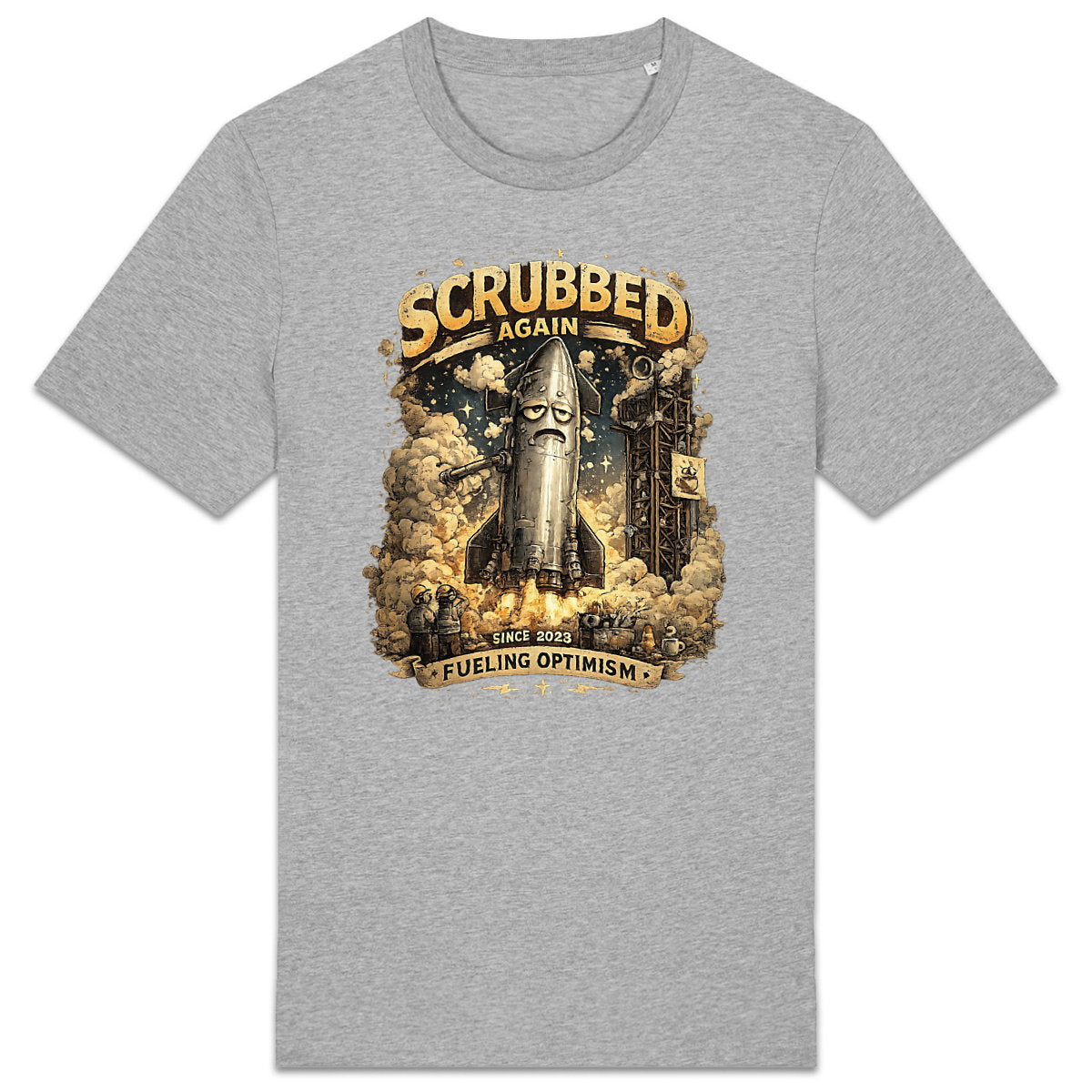 T-shirt Unisexe épais Scrubbed (Starship) : Voyagez dans l'espace - face_2