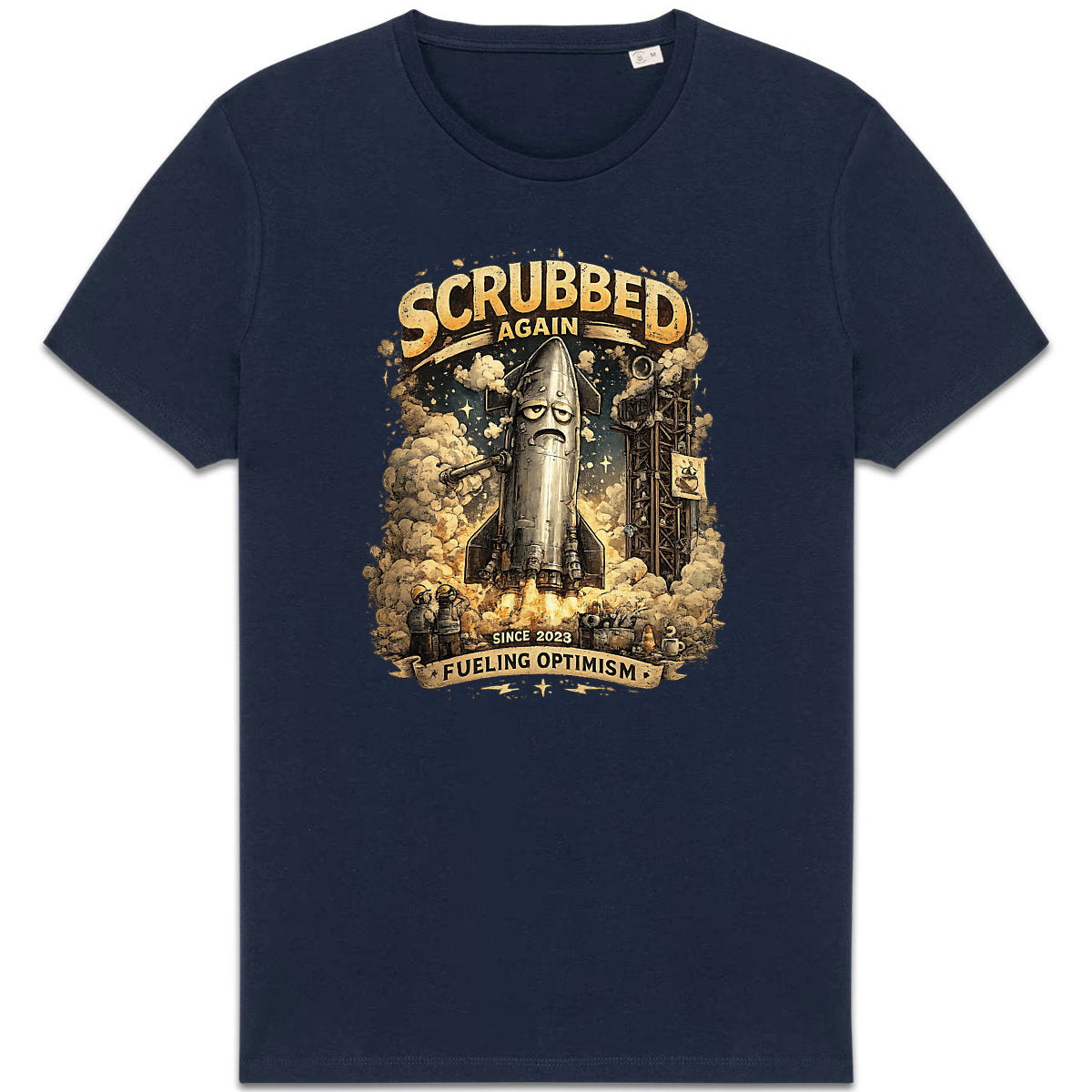 T-shirt Unisexe épais Scrubbed (Starship) : Voyagez dans l'espace - face_3
