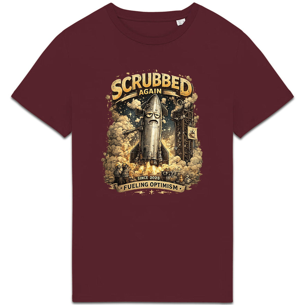 T-shirt Unisexe épais Scrubbed (Starship) : Voyagez dans l'espace - face_4