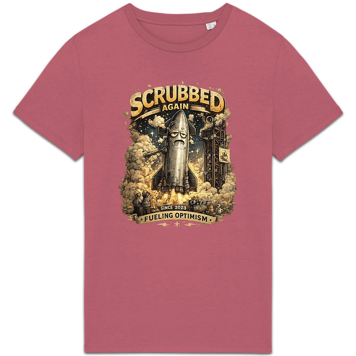 T-shirt Unisexe épais Scrubbed (Starship) : Voyagez dans l'espace - face_8