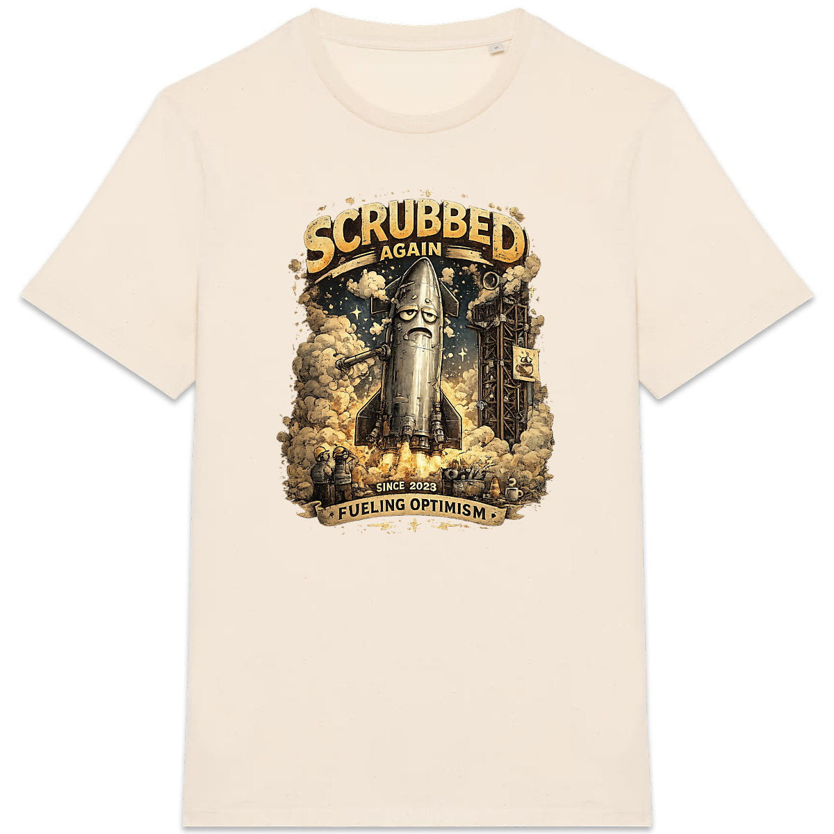T-shirt Unisexe épais Scrubbed (Starship) : Voyagez dans l'espace - face_9